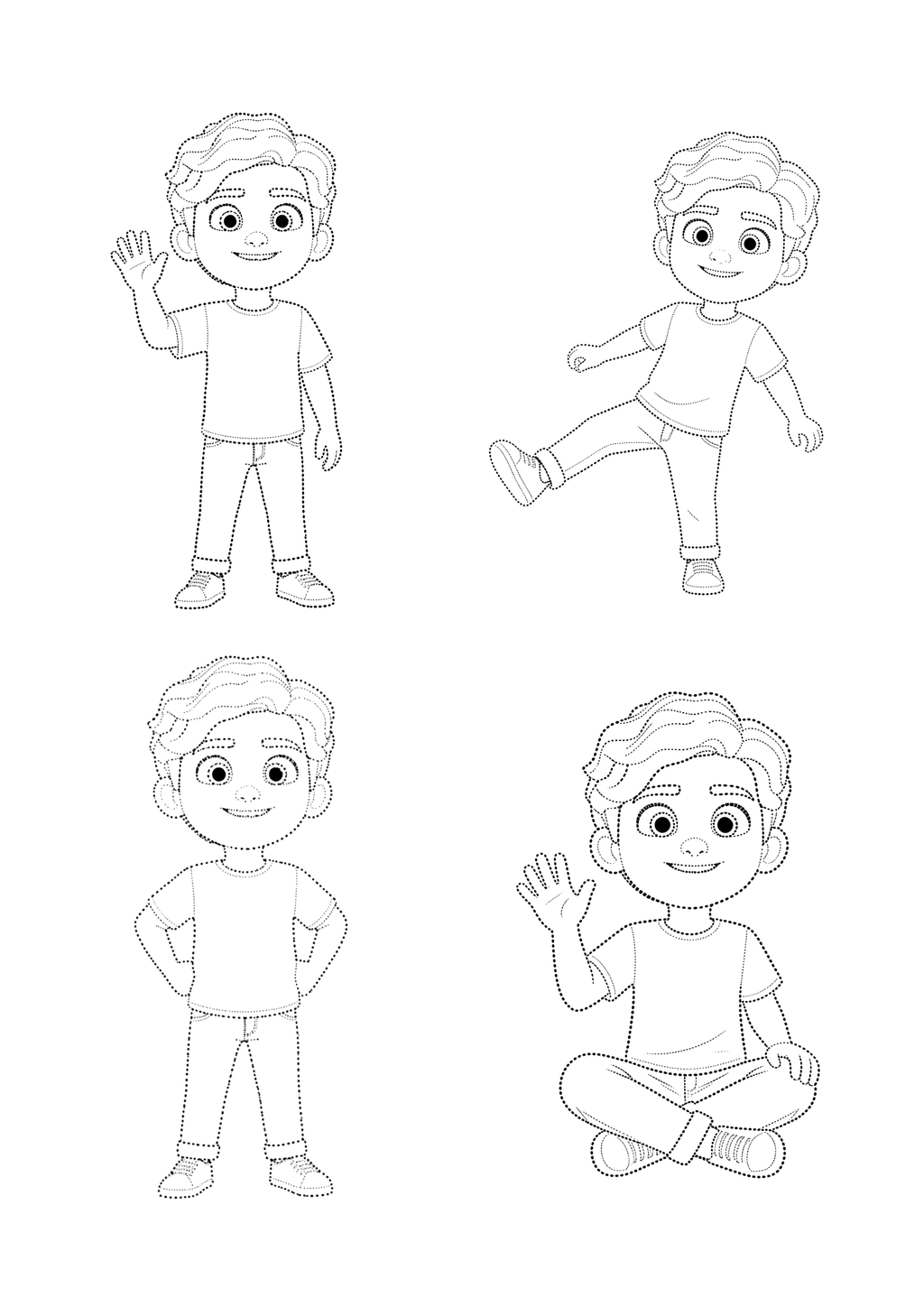 Chunnu Ji’s Fun Coloring & Tracing Adventure – 10 Page Kids Coloring Book PDF | Learn With Chunnu Ji