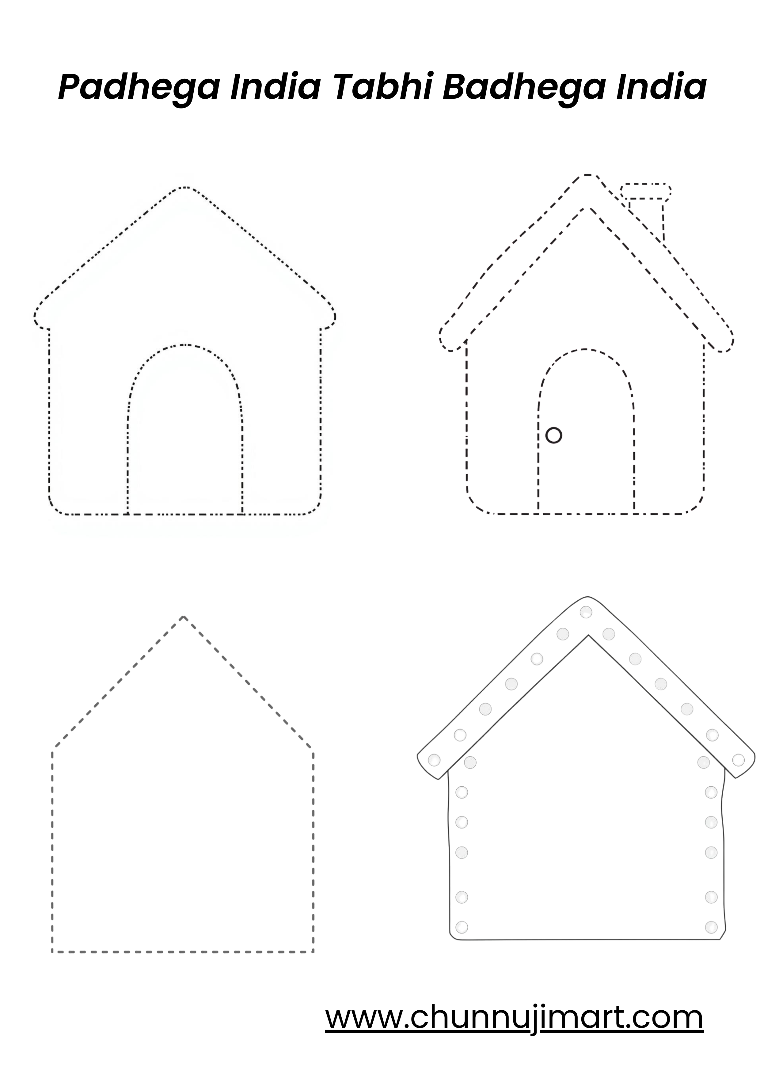 15 Page Coloring & Tracing Worksheet for Kids (Ages 3–5) | Printable PDF – ₹29 Only