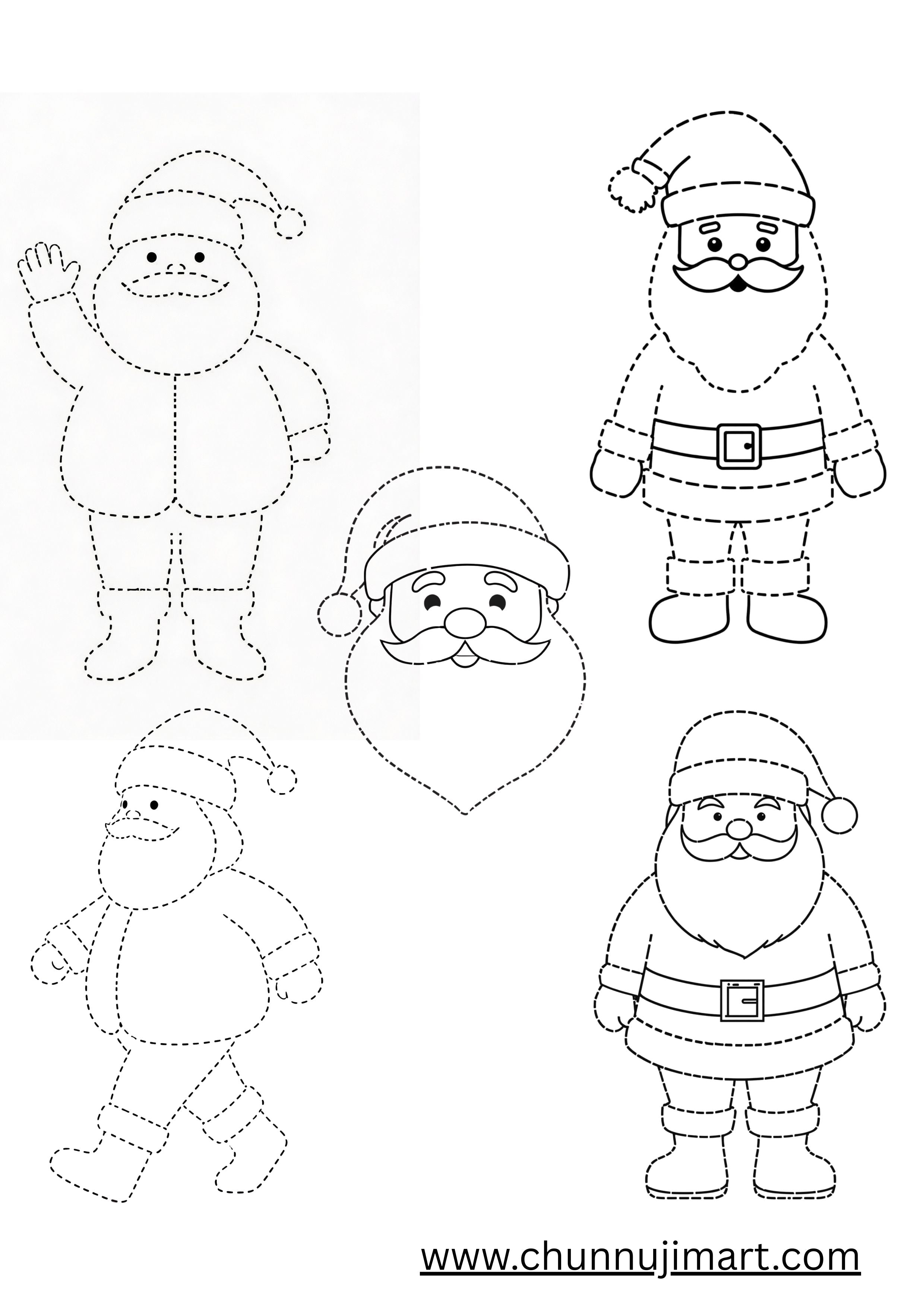 Happy Merry Christmas 🎅 Free Coloring & Tracing Book for Kids (26 Pages)