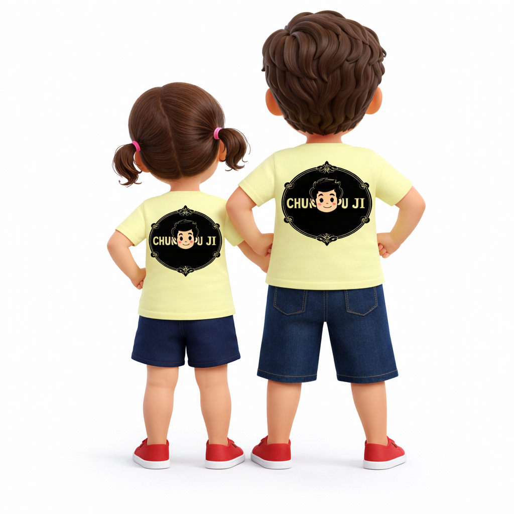 Chunnu Ji Toddler Cotton T-Shirt | Cute Baby & Puppy Tee