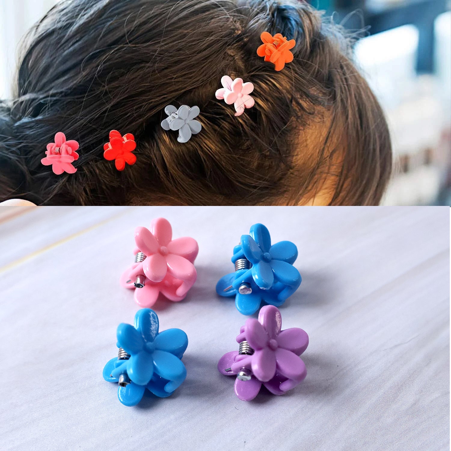 Kids Hair Bands Rubber Bands  Cute Hair Clips In Storage Box (Mix Design  1 Set) - Baby Care