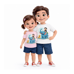 ChunnuJi Water Fun Elephant – Premium Kids Cotton Tee (1–6 Years)
